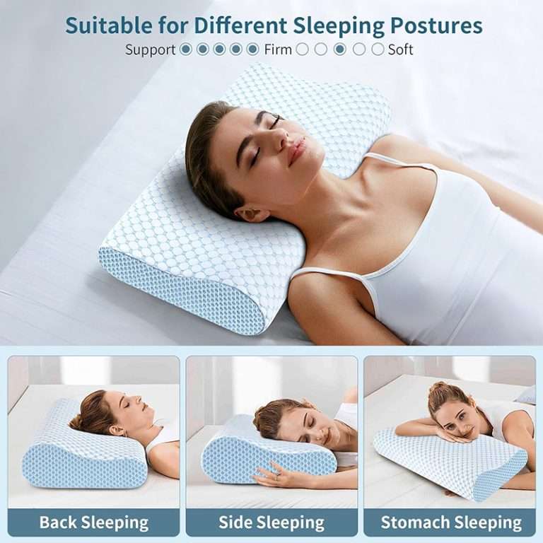 Memory foam pillow slow rebound ice silk neck pillow cervical pillow